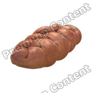 Braided Brioche Bread 3D Scan Retopo